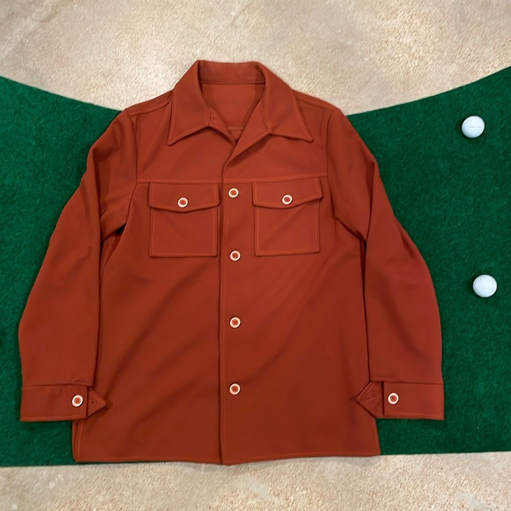 1970’s vintage polyester button up shirt jacket